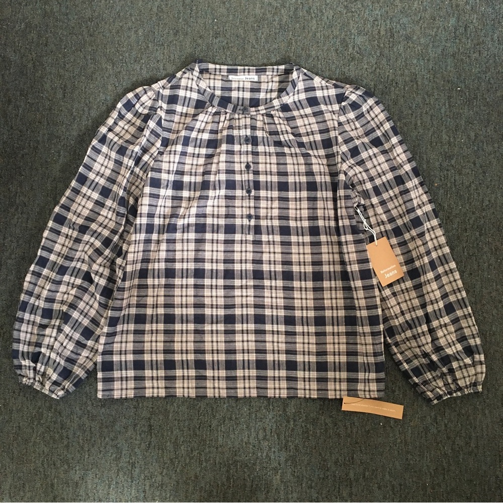 NWT reformation plaid top